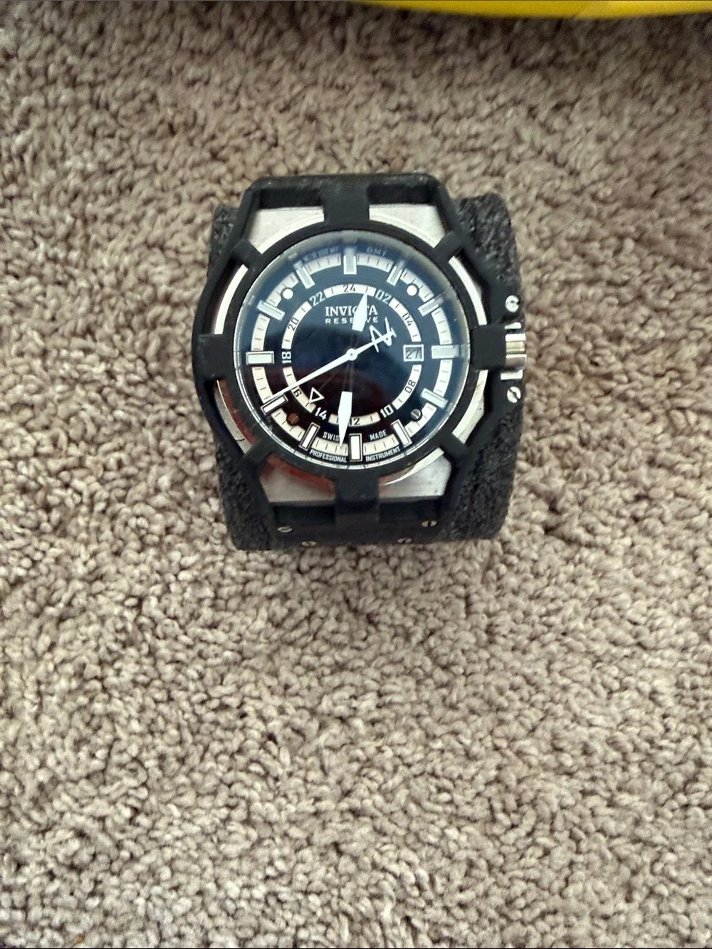 Invicta Gold-Tone Watch with Blue Dial